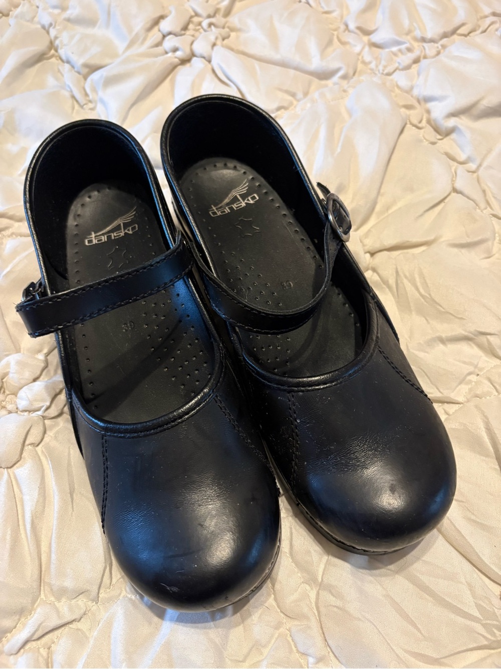 Dansko Black Women’s Mary Jane boho hippie 🌈 ☮️ clogs 39